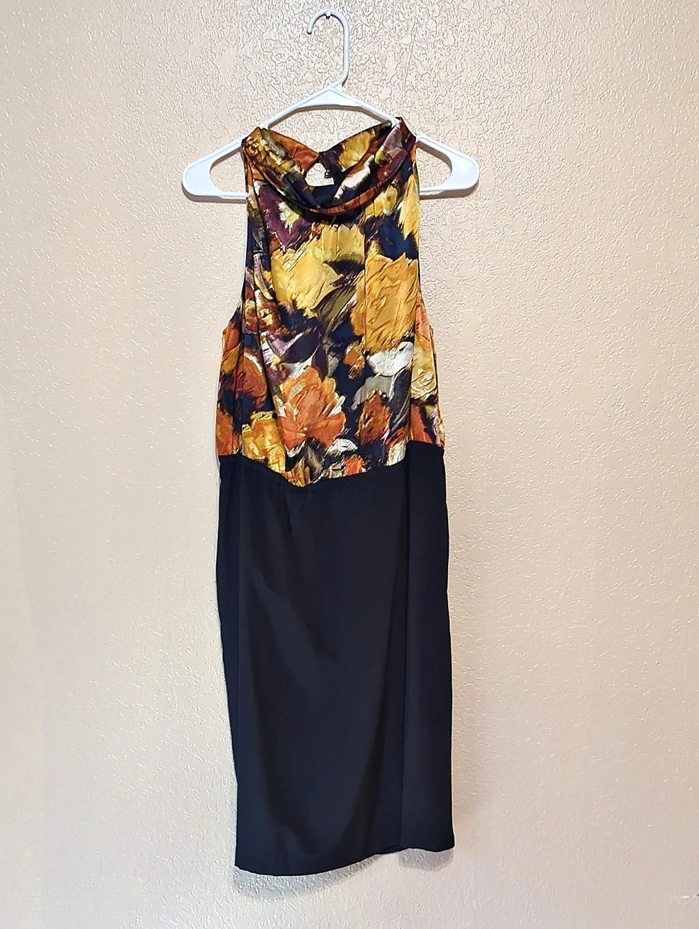Pendleton Floral Maxi Dress in Black & Orange Size 14